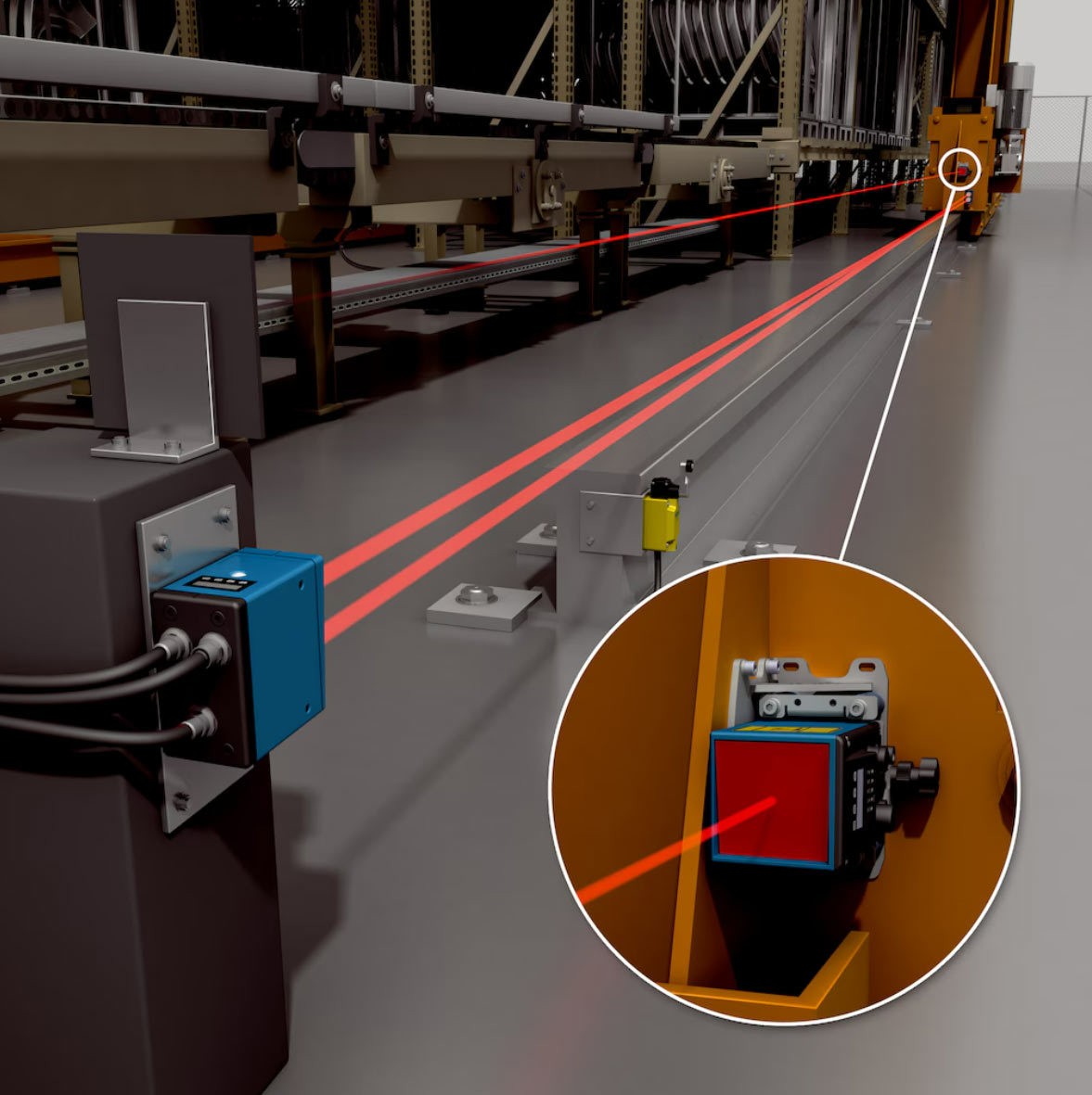 存储和检索系统定位与末端位置监控